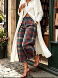 Non-Denim Plaid Pants UK-10