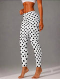 Black And White Polka Dot Leggings UK-12/14