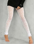 White Lace Leggings  B