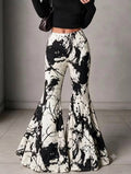 Black And White Super Flared Pant UK-12/14
