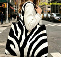 Foldable Zebra Print  Shopping Bag B