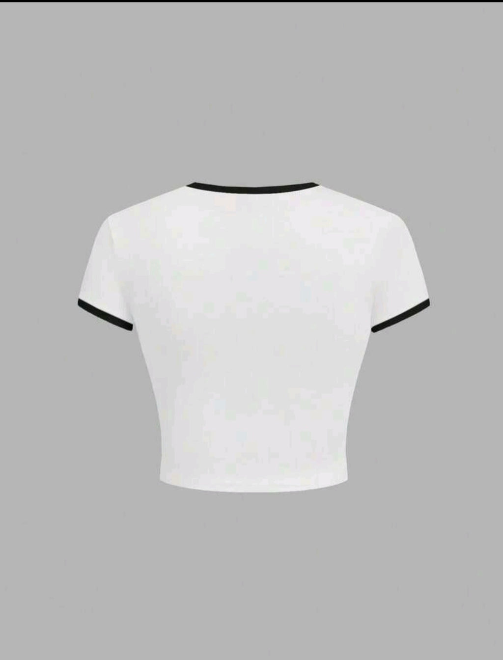 White LOONEY TUNES Crop Tee-Shirt UK -8