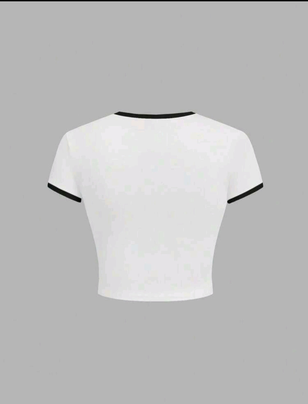 White LOONEY TUNES Crop Tee-Shirt UK -8