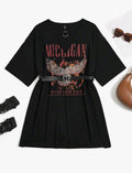 Eagle Graphic T-Shirt Dress UK-20