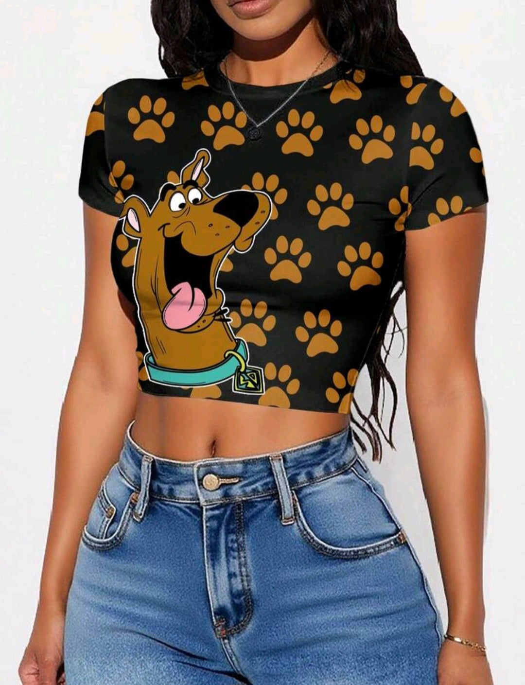 Scooby Doo Crop Tee Shirt UK -10