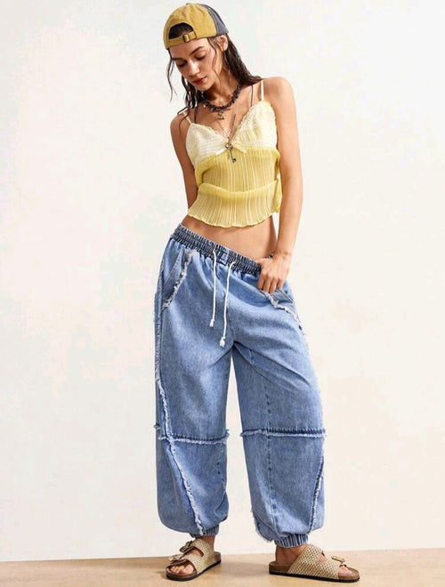 Bohemian Baggy Denim Jeans UK- 16