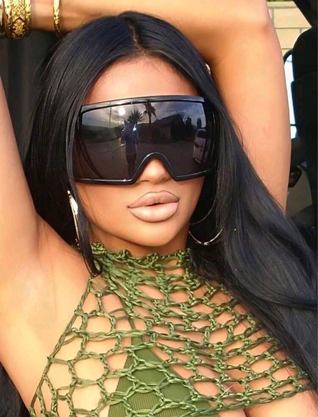 Futuristic Techno XL Black Shades