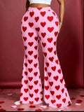 High Waist Pink And Red Flares UK 16