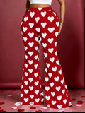 High Waist Red And White Flares UK 16