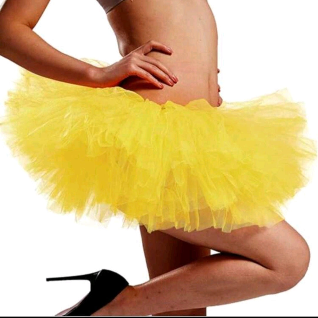 Yellow Tulle Tutu-Free Size