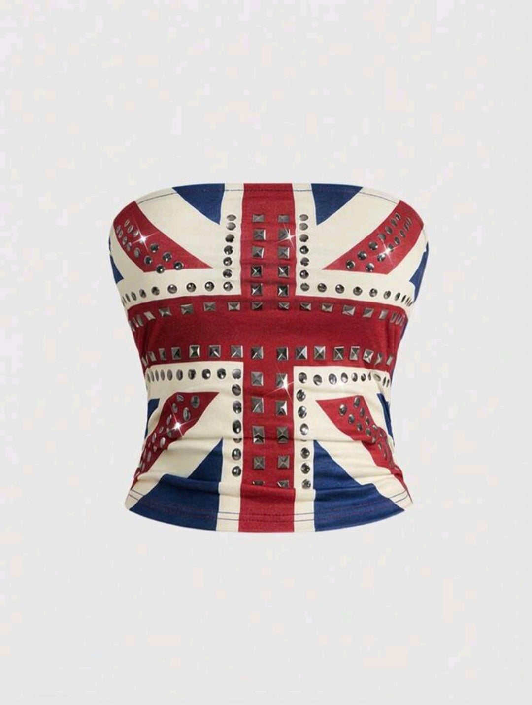 Grunge Punk Vintage UK Flag Print Top UK 12/14
