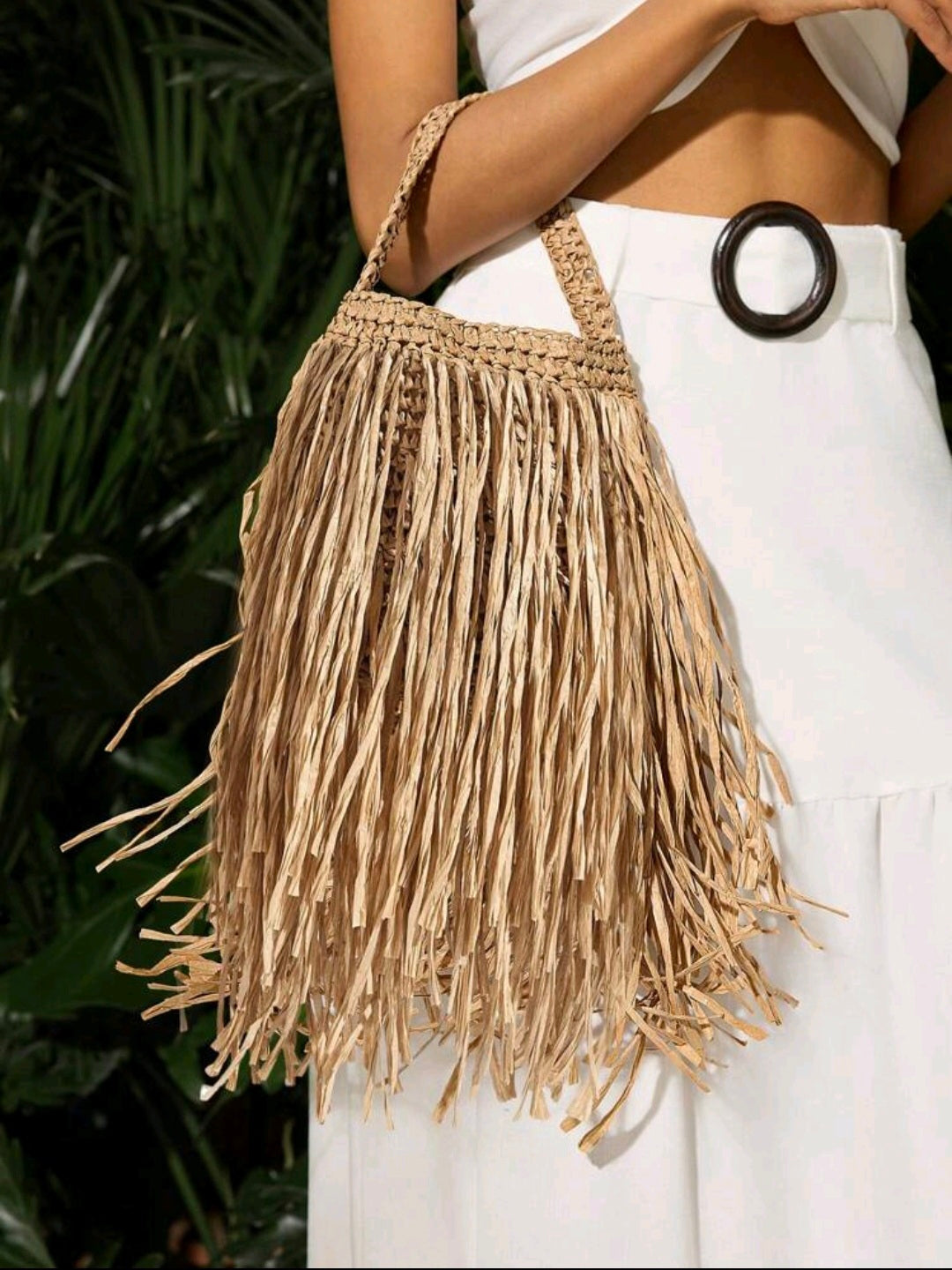 Mini Straw Tassel Bag B