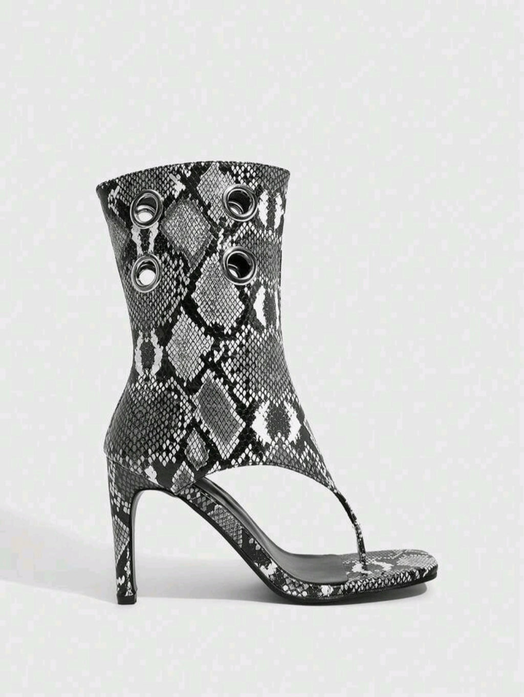 Snake Skin Knee High Ankle Boots UK 6