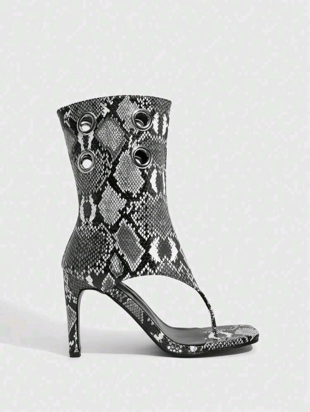 Snake Skin Knee High Ankle Boots UK 6