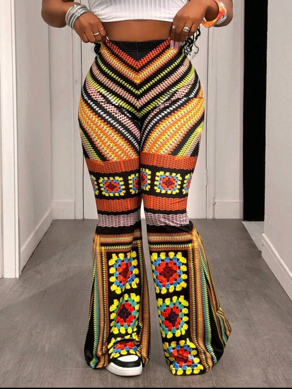 Funky Colored Knit Flares UK-10