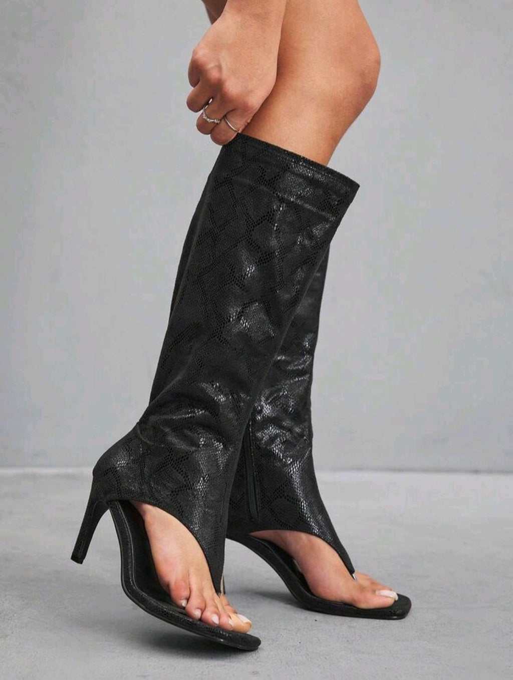 Serpent Queen Open Toe Sandal Boot UK 7.5
