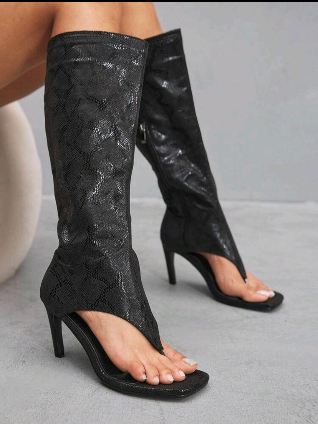 Serpent Queen Open Toe Sandal Boot UK 7.5