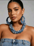 Denim Jewelry Set