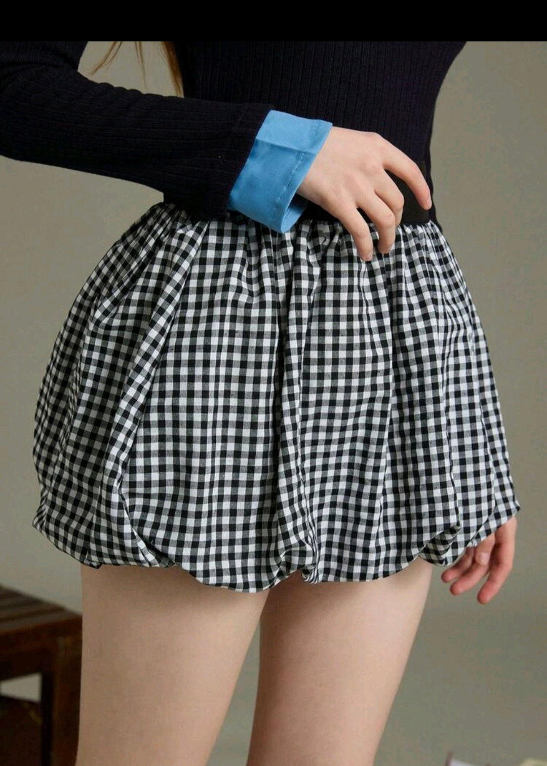 Plaid bubble hem skirt UK 12/14