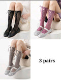 3 Pairs Of Knee High Ballet Style Socks A