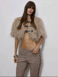 Shaggy Fur Cropped Shrug Jacket UK-12/14