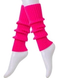 Pink Ribbed Leg Warmers-One Size