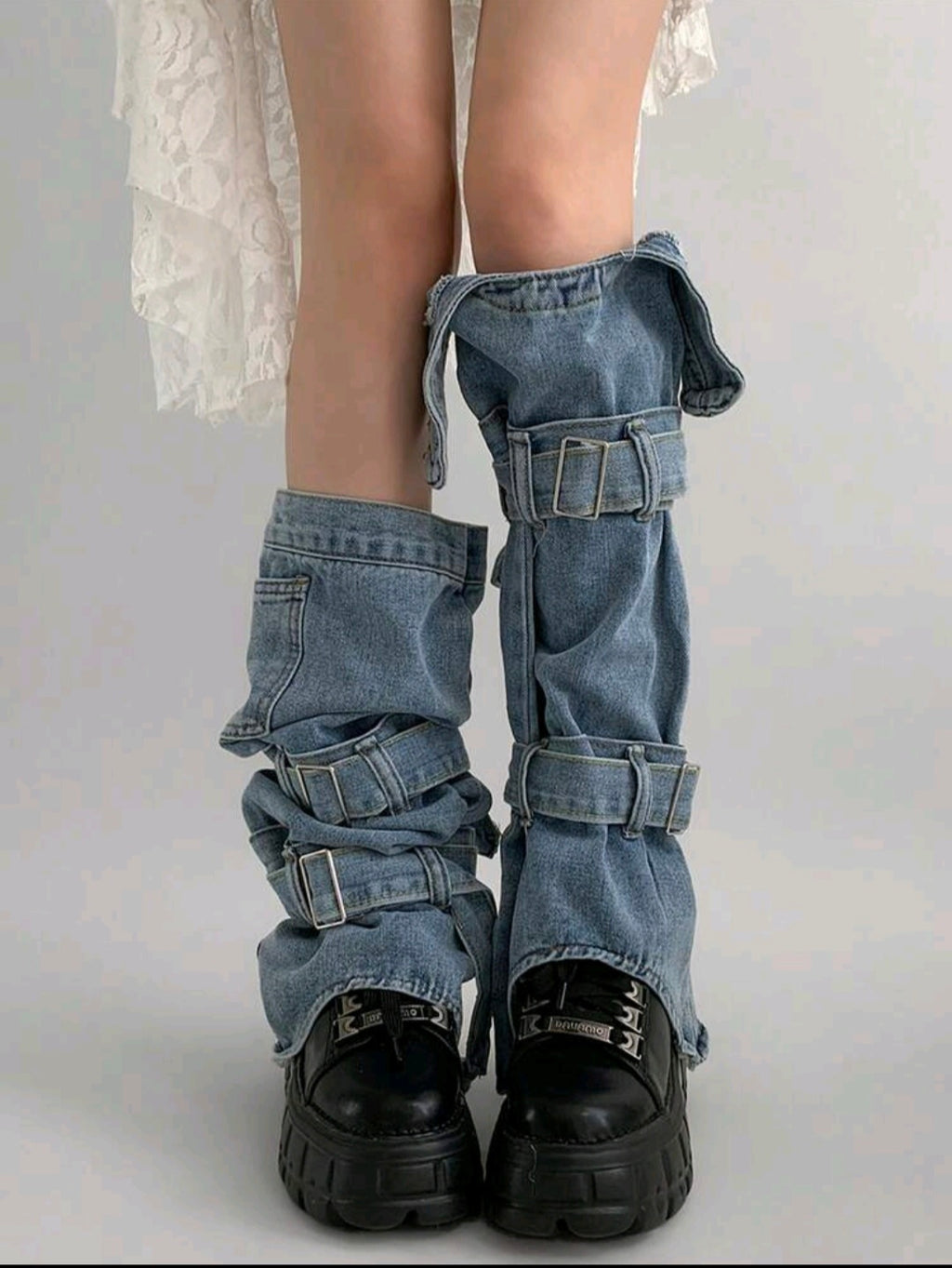 Denim-Like Leg Warmers