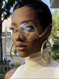 Clear XL Round Frameless Shades