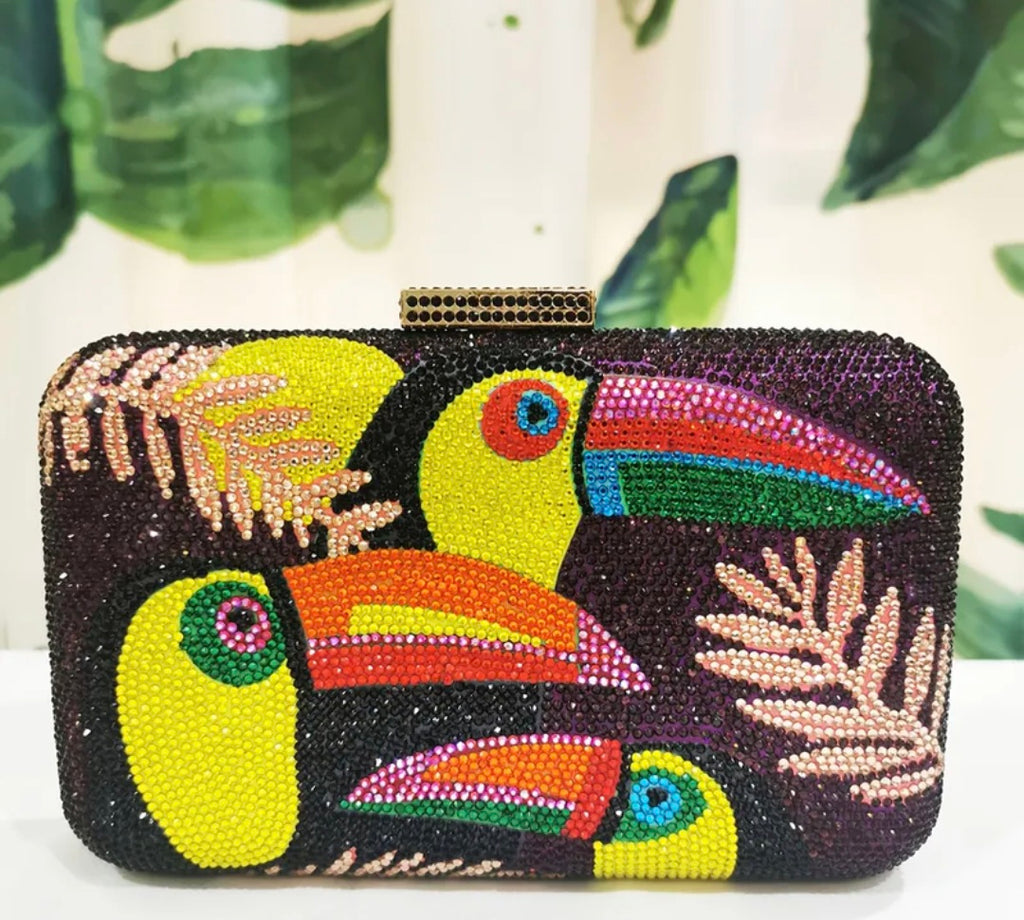 Toucan Twilight Clutch — Purple
