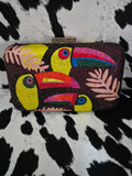 Toucan Twilight Clutch — Purple