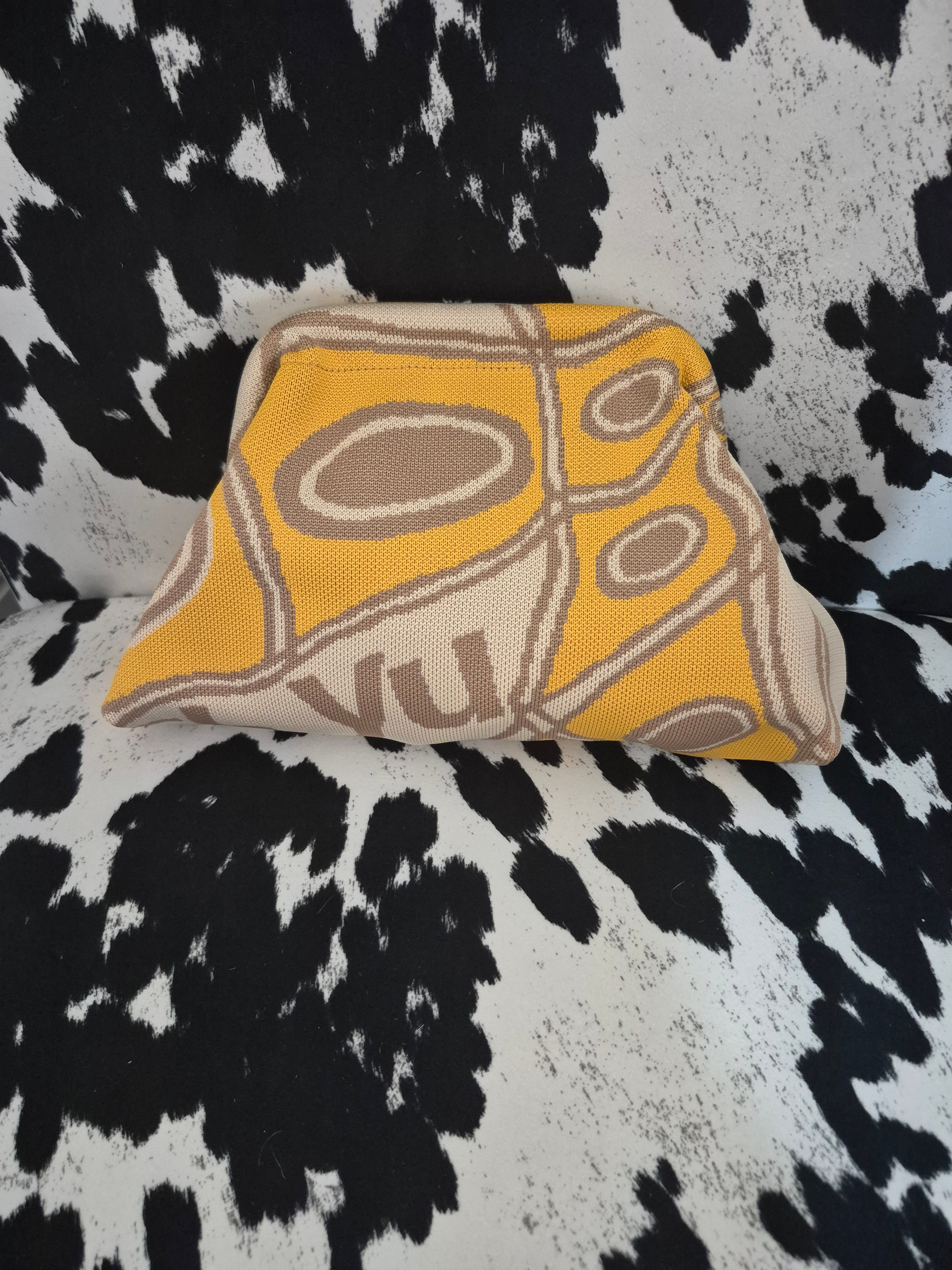 Mustard & Grey Edit Clutch