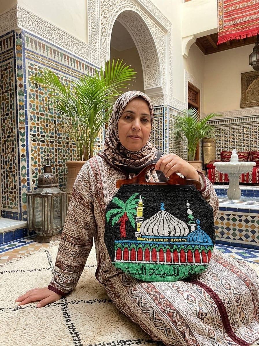 Folk Art Beaded Bag