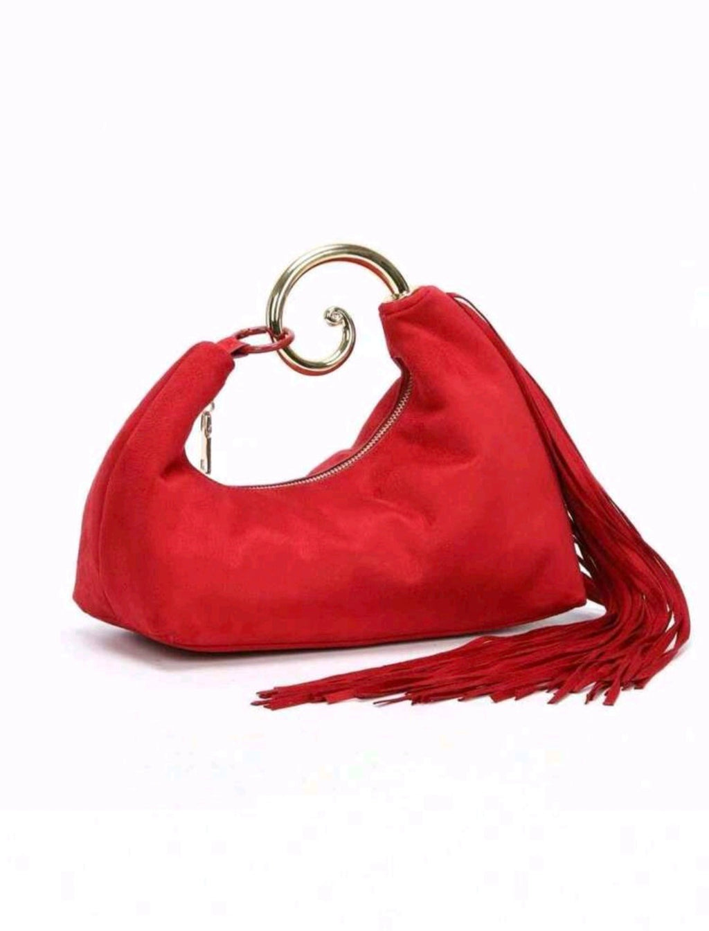 Wild Side Ruched Clutch — Brown