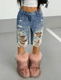Y2K Rhinestone Shorts — UK 6