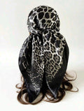 B&W Animal Print Silk Scarf