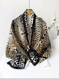 Gold & Black Animal Silk Scarf