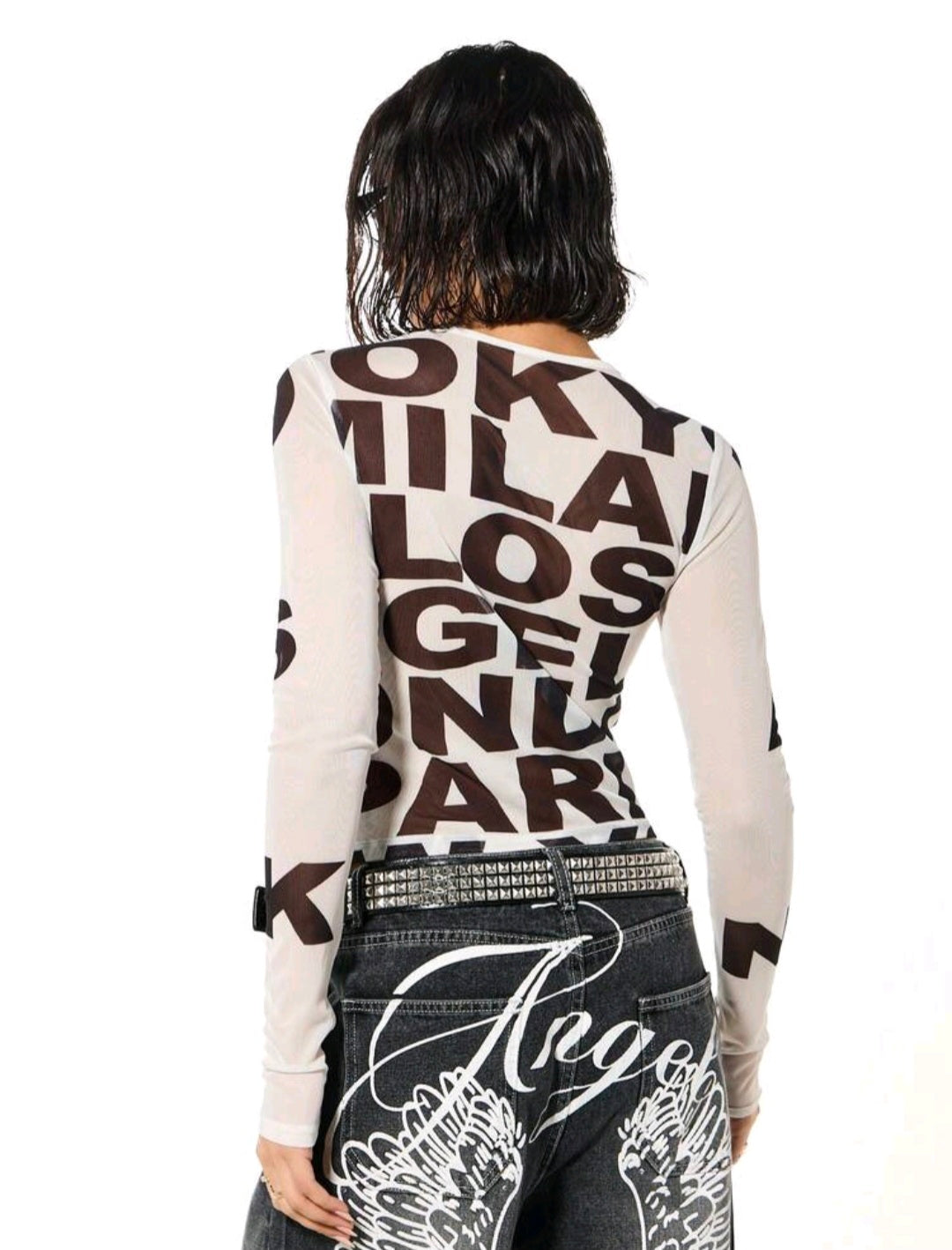 Street Letter Mesh Shirt — UK 8