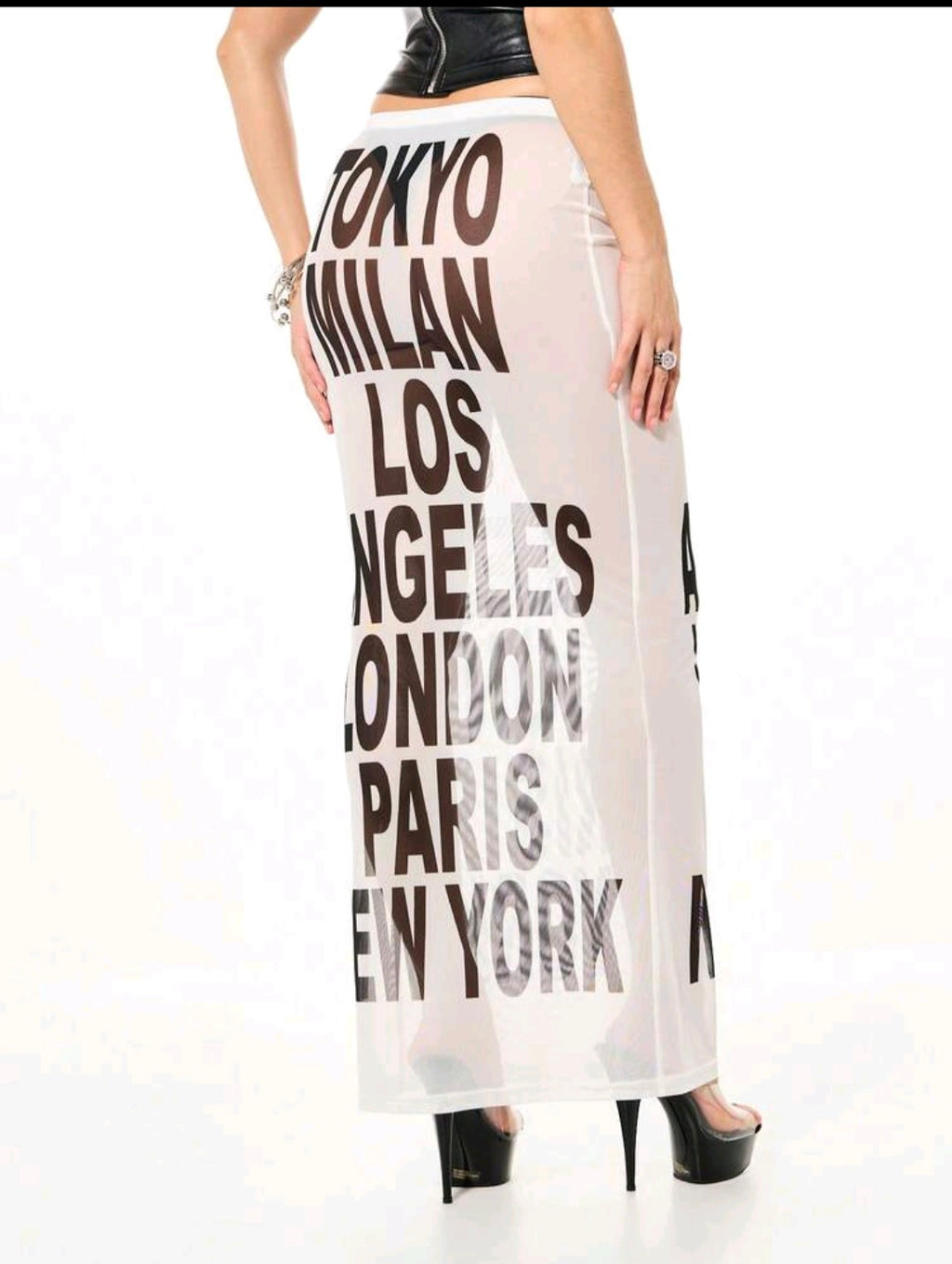 Street Mesh Midi Skirt — UK 8
