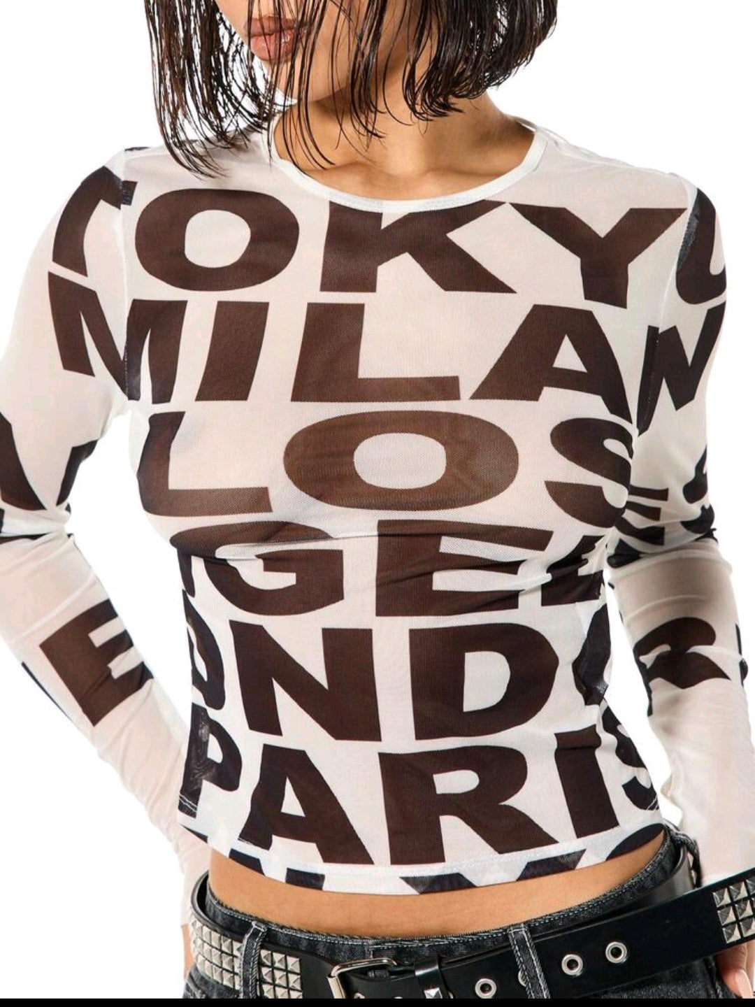 Street Letter Mesh Shirt — UK 12/14
