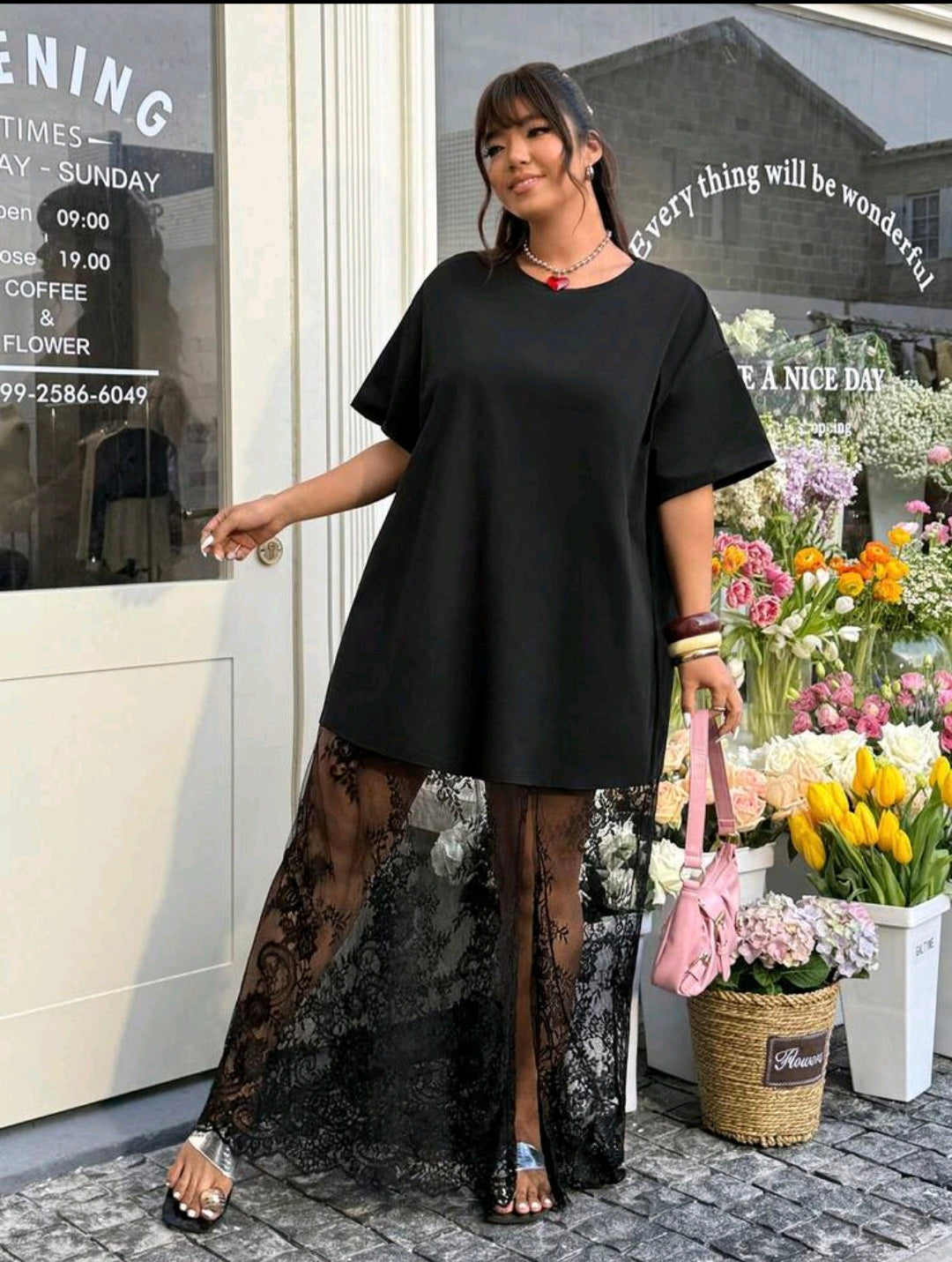 Lace Patch Midi Dress — UK 18