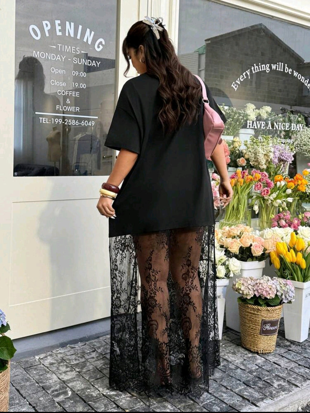 Lace Patch Midi Dress — UK 18