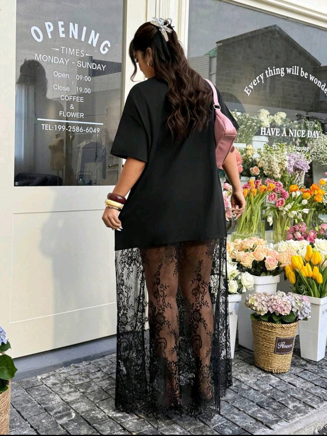 Lace Patch Midi Dress — UK 18