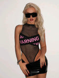 Mesh Print Bodysuit — UK 12/14