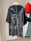 Sequin Lace Baseball Shirt — UK 12/14