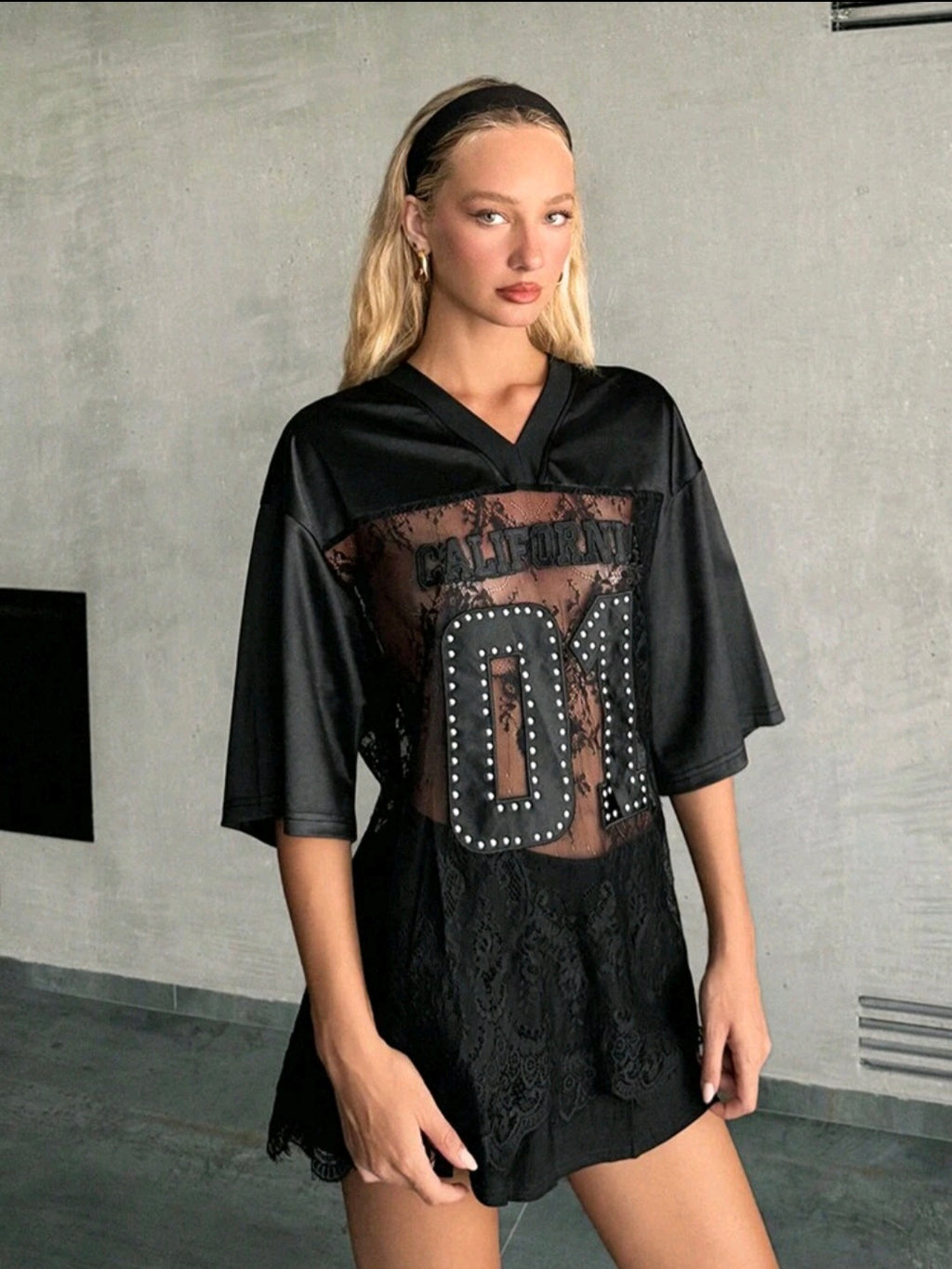 Sequin Lace Baseball Shirt — UK 12/14