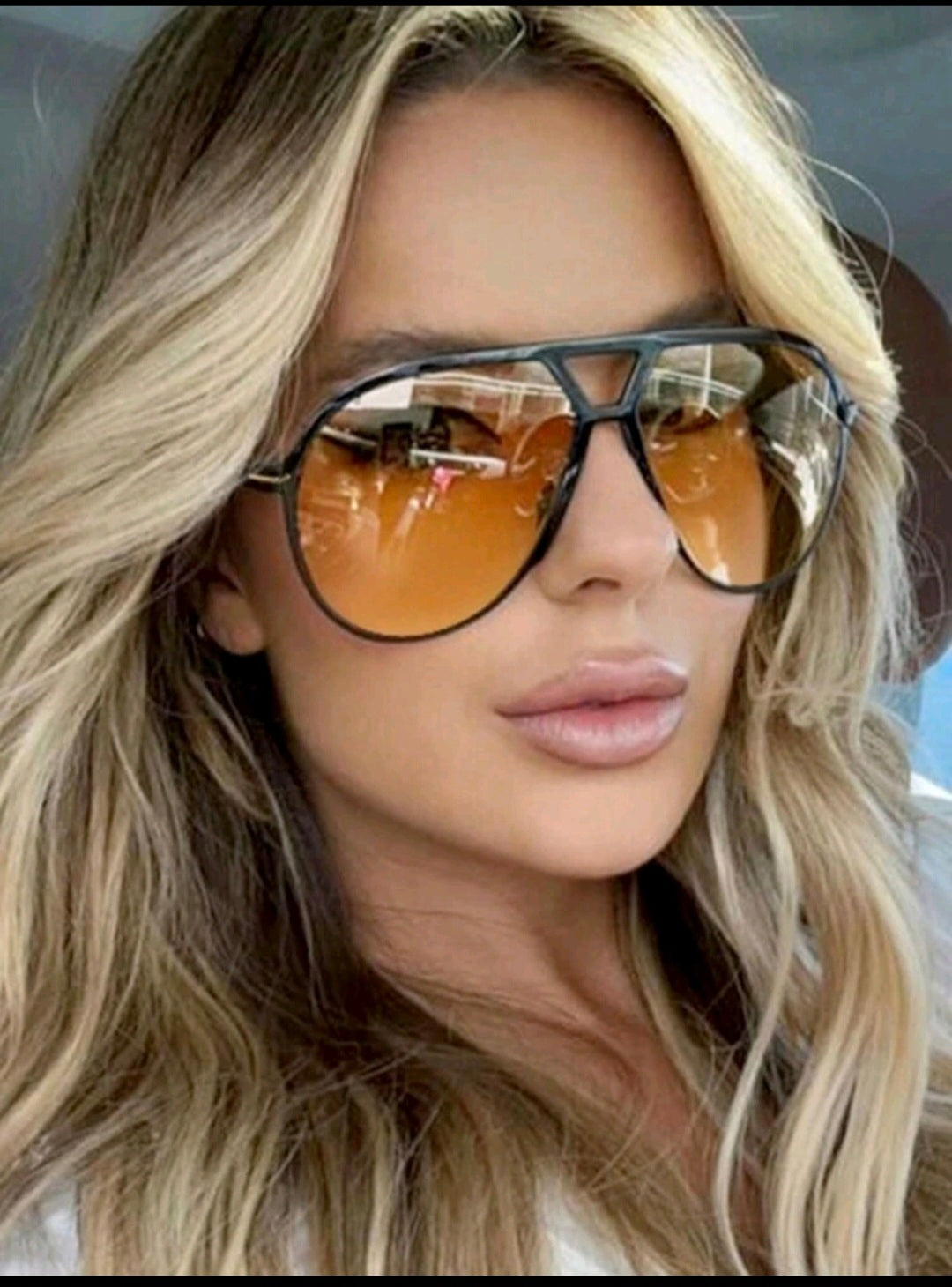 Orange Lens Retro Aviators