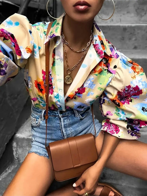 Balloon Sleeve Statement Blouse — UK 20