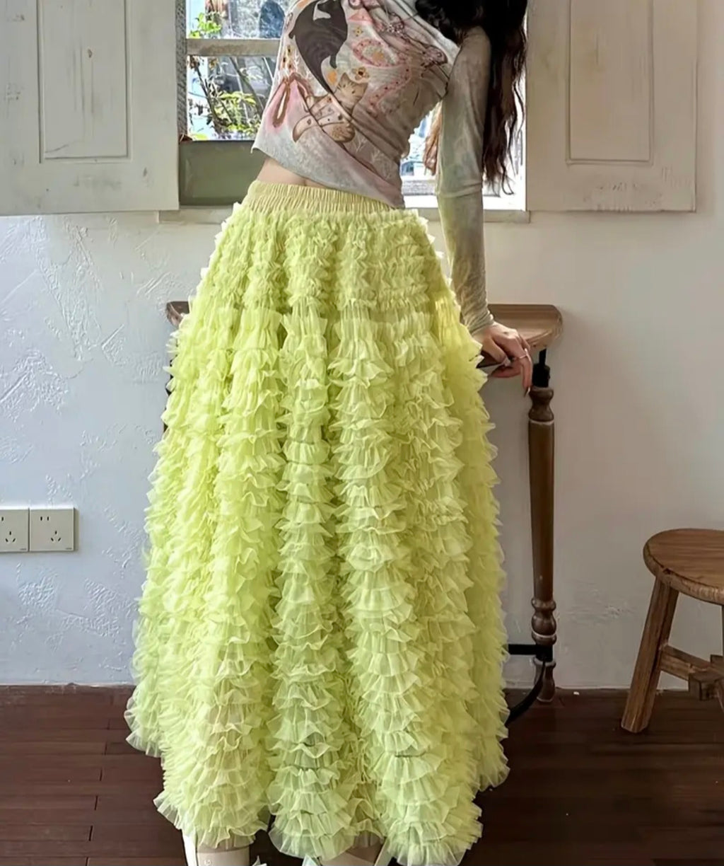 Lemon Tulle Skirt — One Size