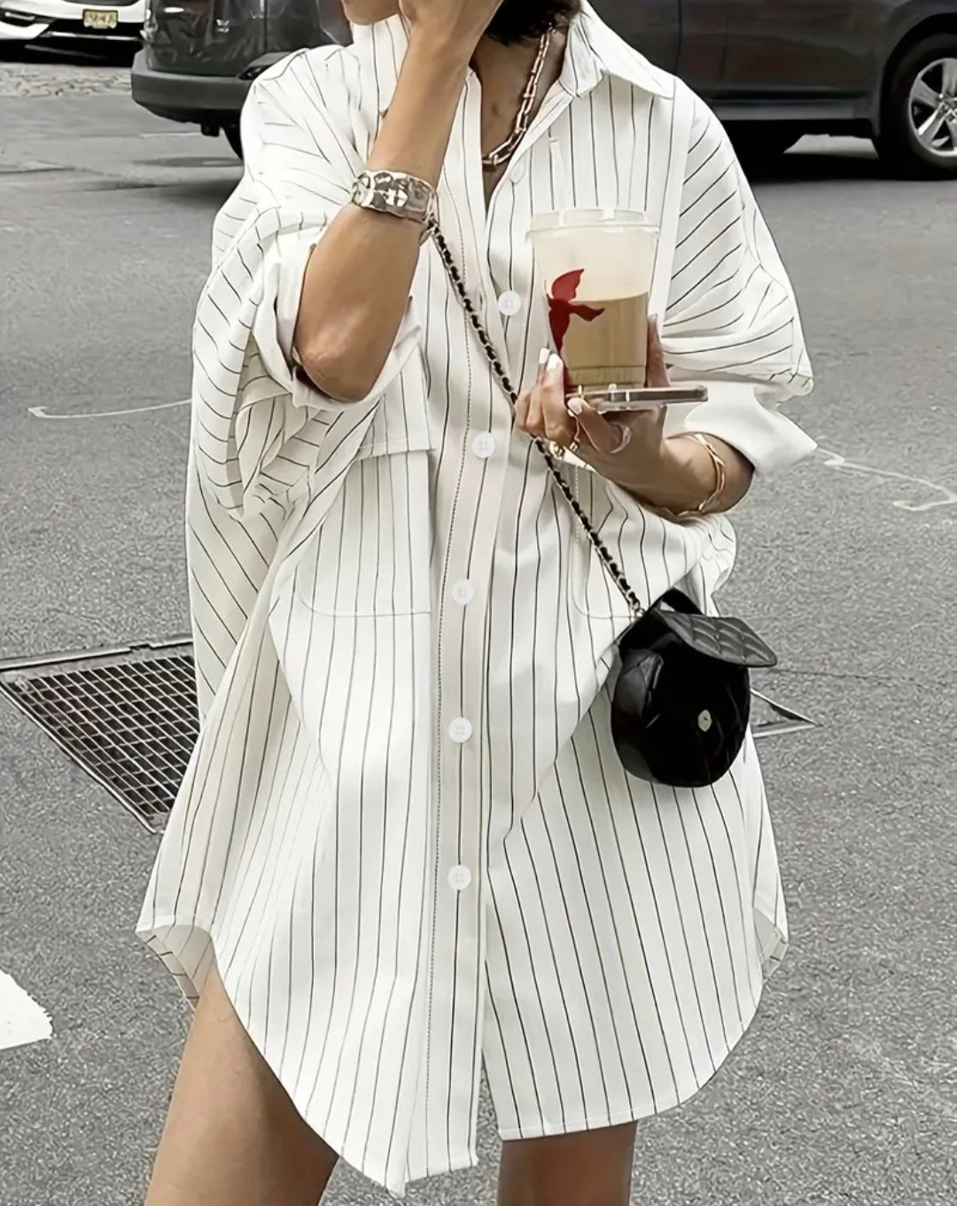 Oversize Stripe Shirt — UK 20