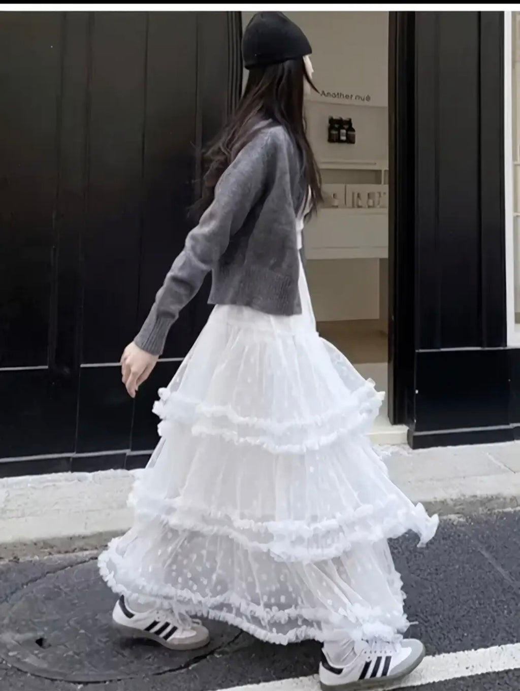 White Lace Maxi Skirt — UK 16